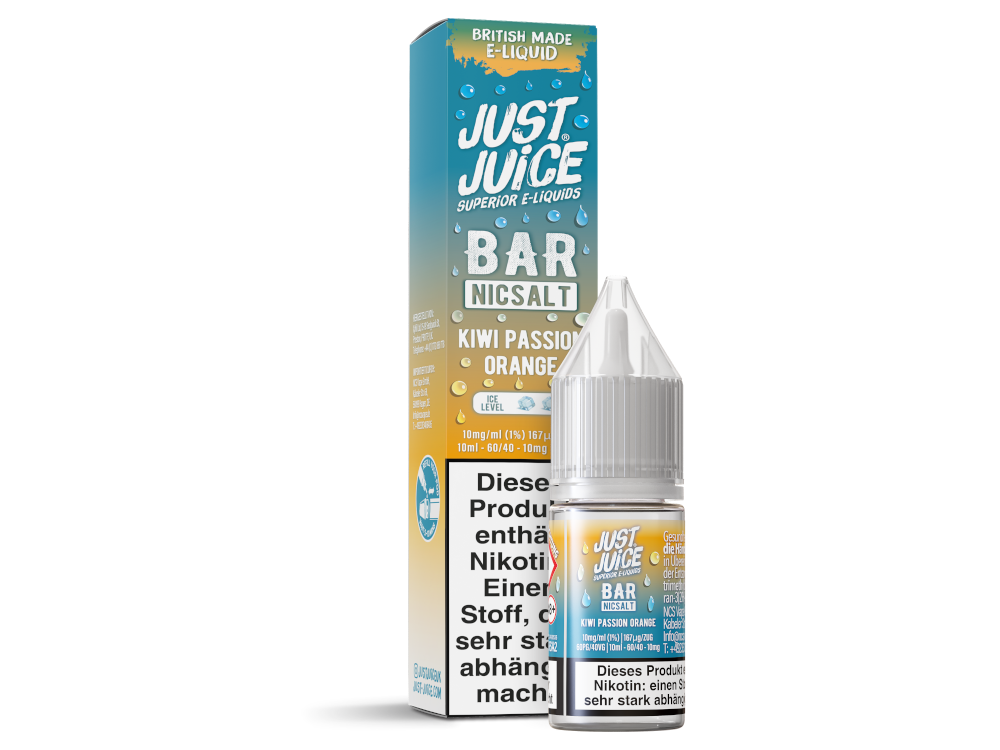 Kiwi Passion Orange - Just Juice Bar Nikotinsalz Liquid