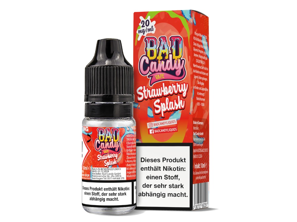 Strawberry Splash - Bad Candy Liquids Nikotinsalz Liquid 10 mg/ml