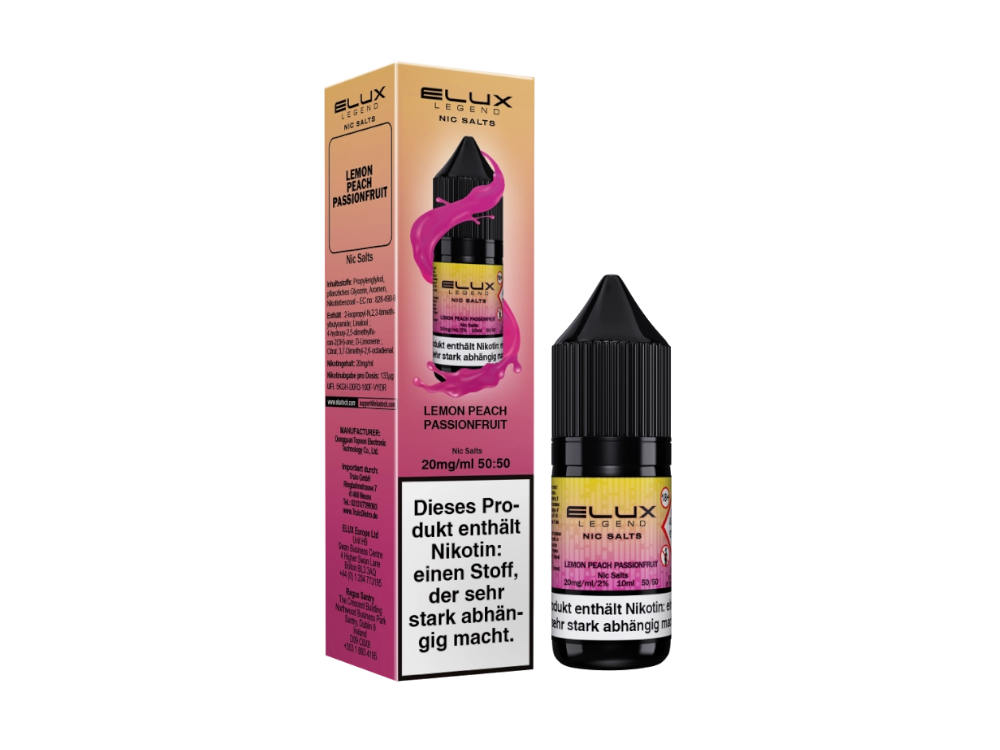Lemon Peach Passion - Elux Nikotinsalz Liquid