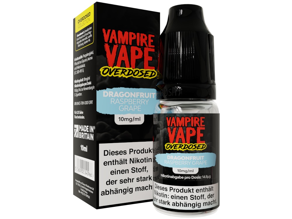 Dragonfruit Raspberry Grape - Overdosed - Vampire Vape Nikotinsalz Liquid