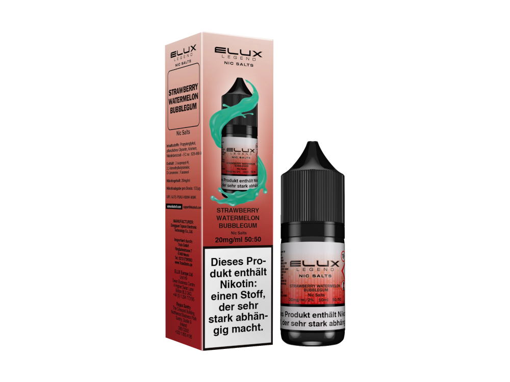 Strawberry Watermelon Bubblegum - Elux Nikotinsalz Liquid