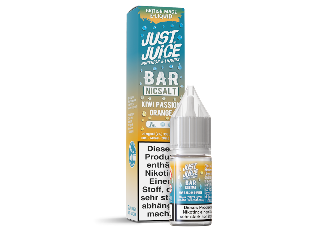 Kiwi Passion Orange - Just Juice Bar Nikotinsalz Liquid