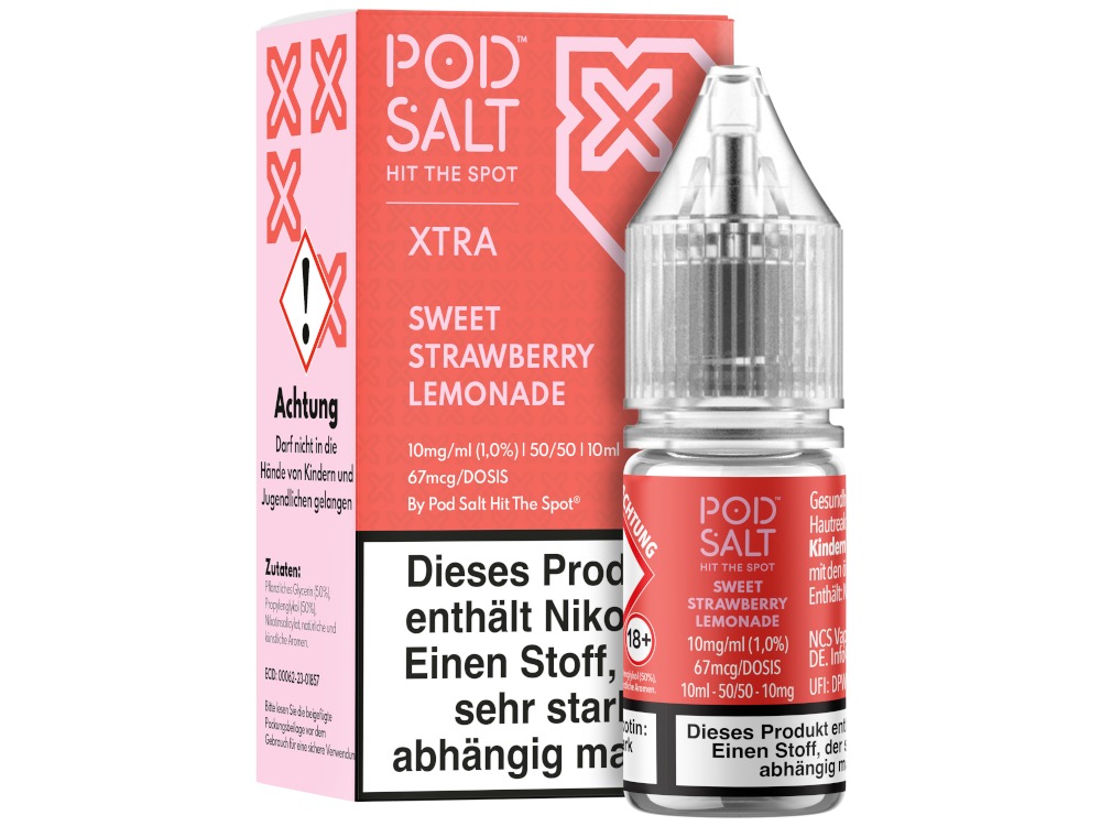 Sweet Strawberry Lemonade - Pod Salt X Nikotinsalz Liquid