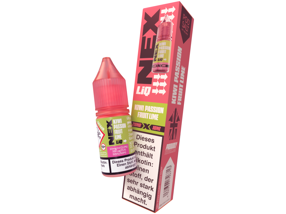 Kiwi Passionfruit Lime - NexLiq - Pod Salt Nikotinsalz Liquid