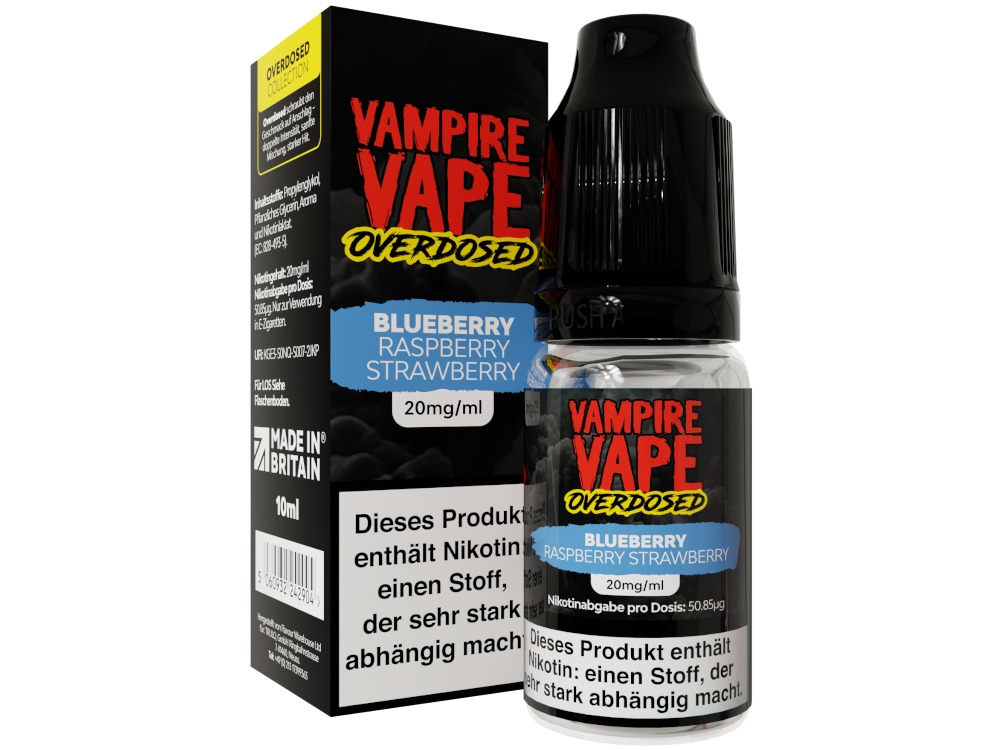 Blueberry Raspberry Strawberry - Overdosed - Vampire Vape Nikotinsalz Liquid