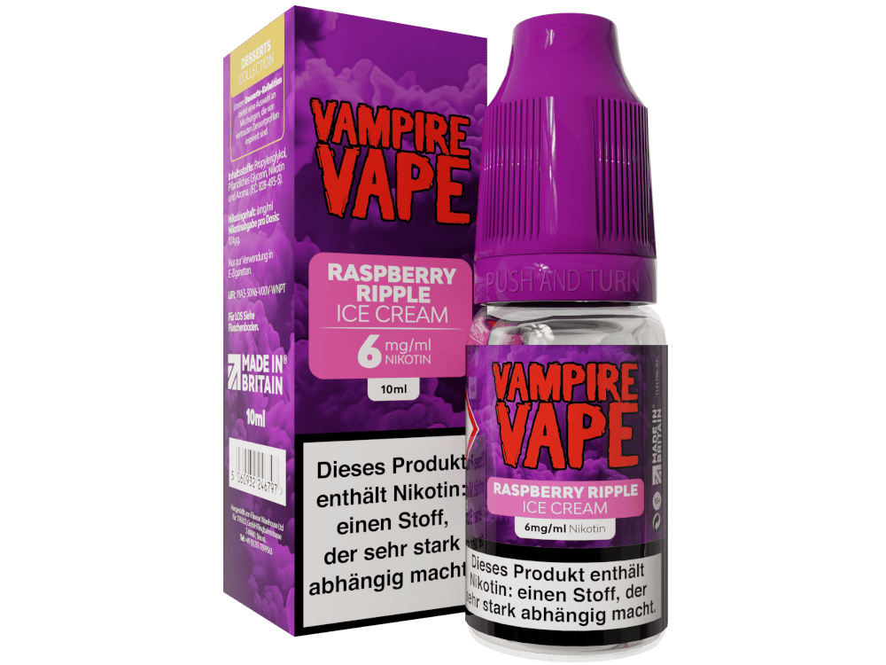 Raspberry Ripple Ice Cream - Dessert Collection - Vampire Vape Liquid