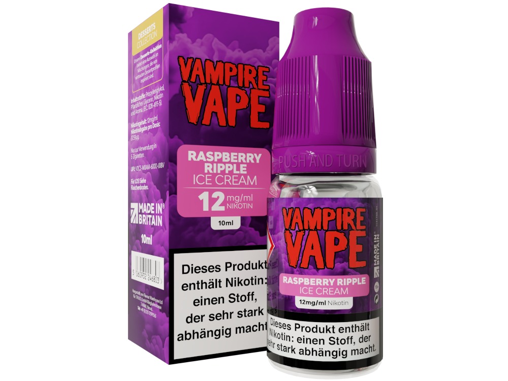 Raspberry Ripple Ice Cream - Dessert Collection - Vampire Vape Liquid