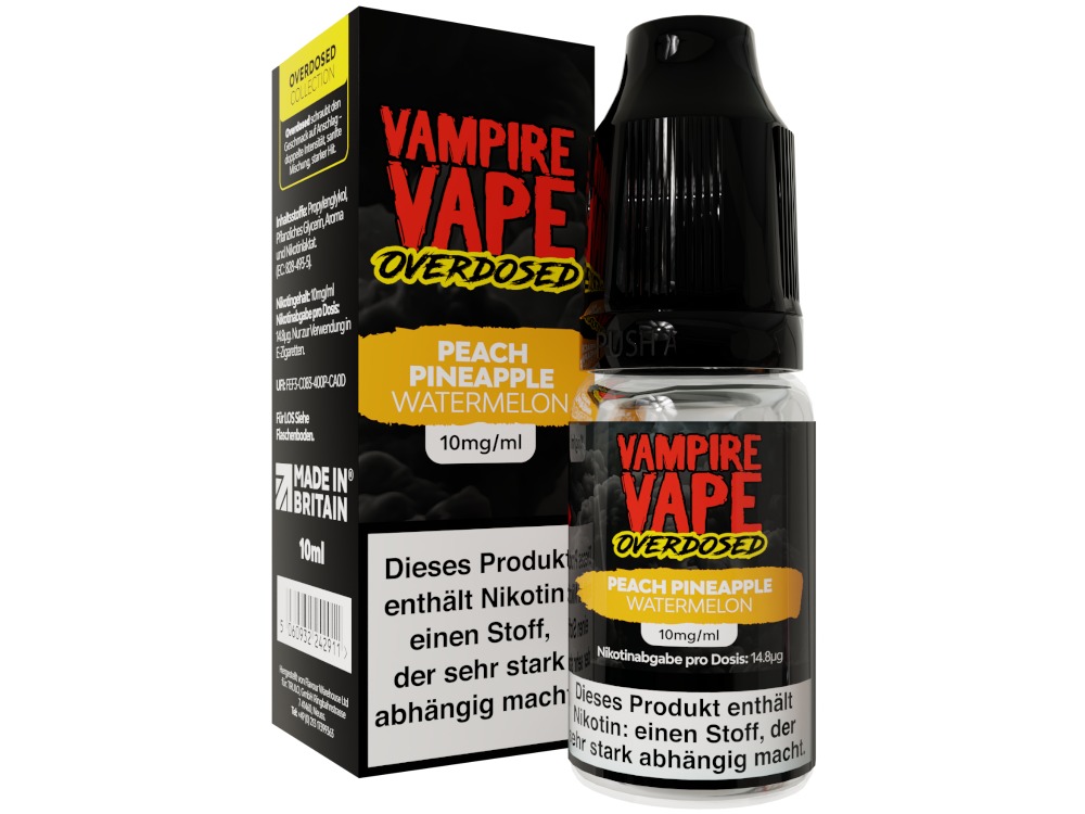 Peach Pineapple Watermelon - Overdosed - Vampire Vape Nikotinsalz Liquid