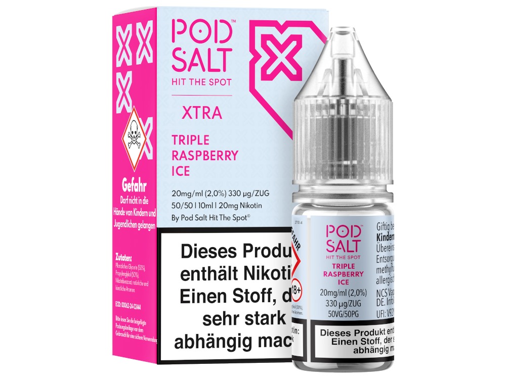 Triple Raspberry Ice - Pod Salt X Nikotinsalz Liquid