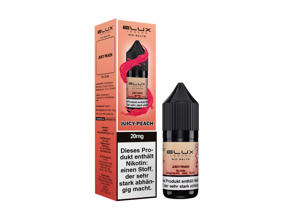 Juicy Peach - Elux Nikotinsalz Liquid