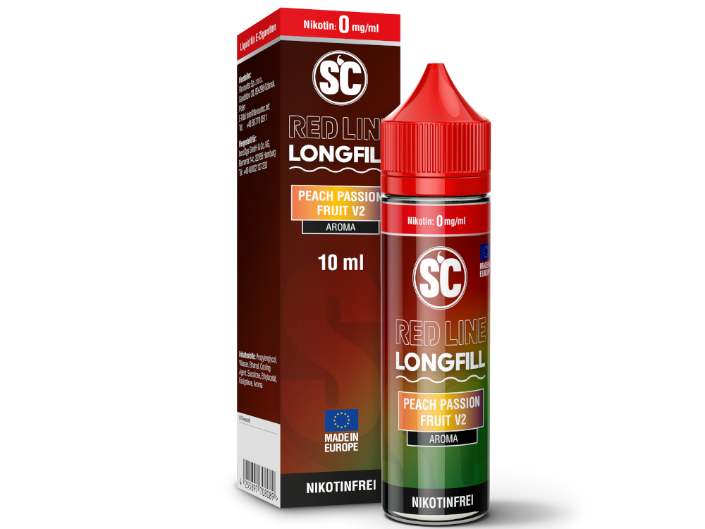 Peach Passion Fruit V2 - Red Line - SC Longfill 10ml