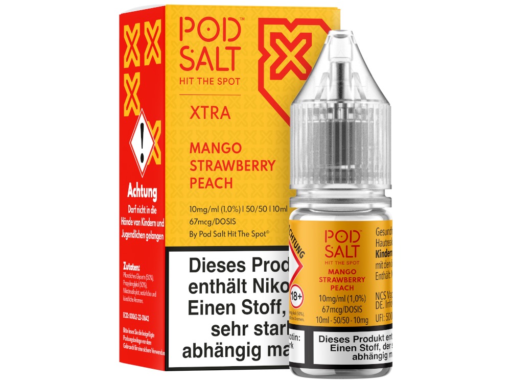 Mango Strawberry Peach - Pod Salt X Nikotinsalz Liquid