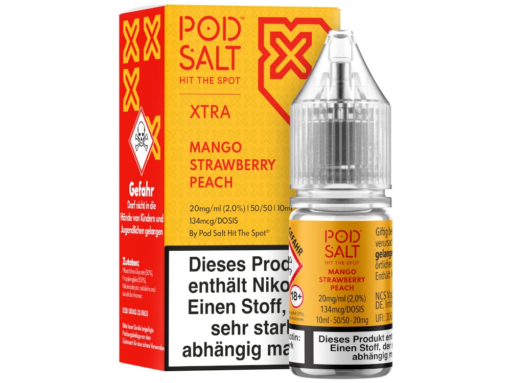 Mango Strawberry Peach - Pod Salt X Nikotinsalz Liquid